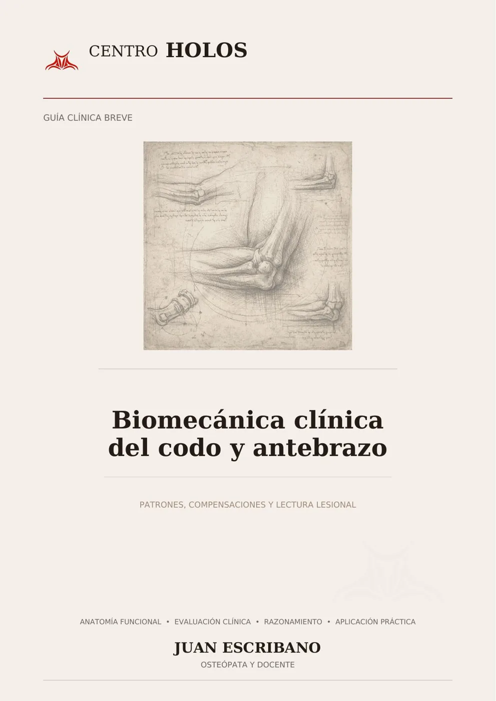 Portada de Guía Clínica HOLOS · Codo y antebrazo
