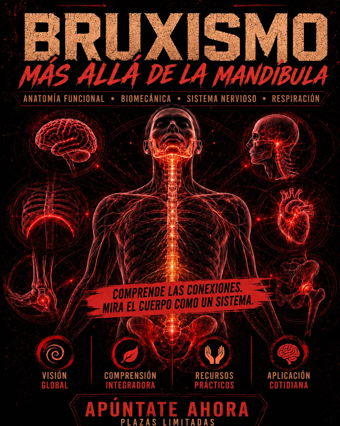 Cartel del taller Bruxismo: más allá de la mandíbula