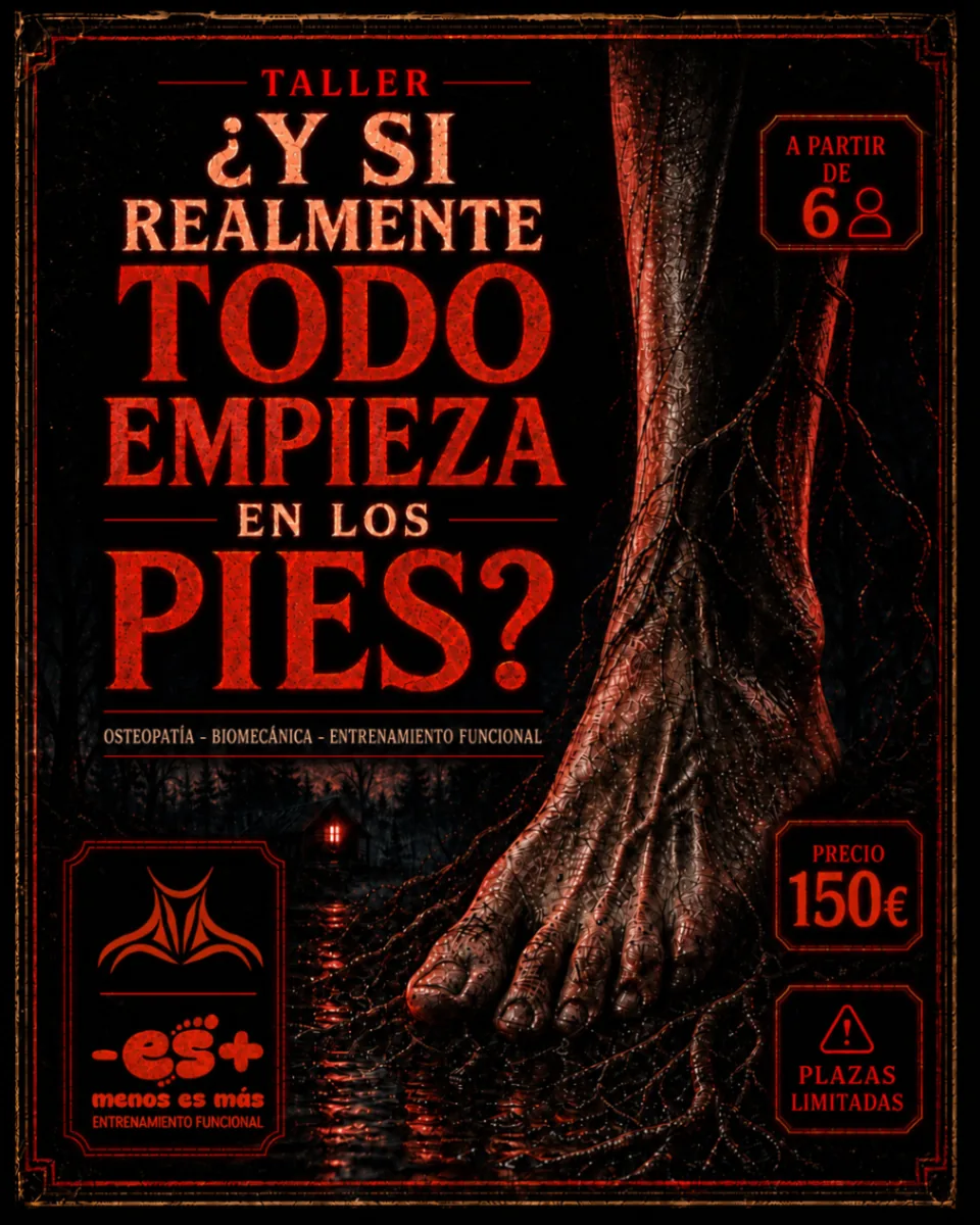 Cartel del taller ¿Y si realmente todo empieza en los pies?